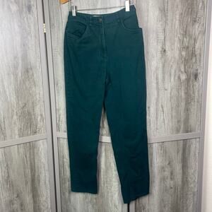Talbots stretch forest green jeans women's 8